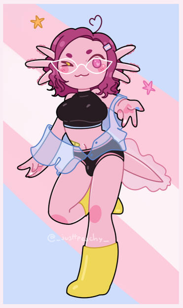 Axo: Art by LewdPeachy