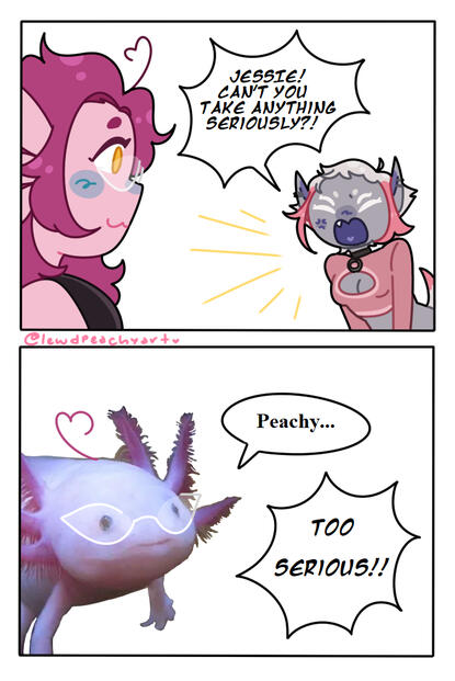 Axo: Art by LewdPeachy