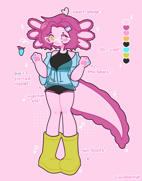 Axolotl Puppy Ref Sheet